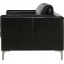 Sofa 3-seter sort PU - Cansas