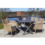 Scottsdale utespisegruppe med 6 stk lenestoler og spisebord 190 cm - Natur