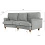 Howard 3-seters sofa grå 225 cm Howard 3-seters sofa grå 225 cm