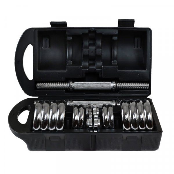 Manualsett - Vekter og dumbbells i krom - 15 kg