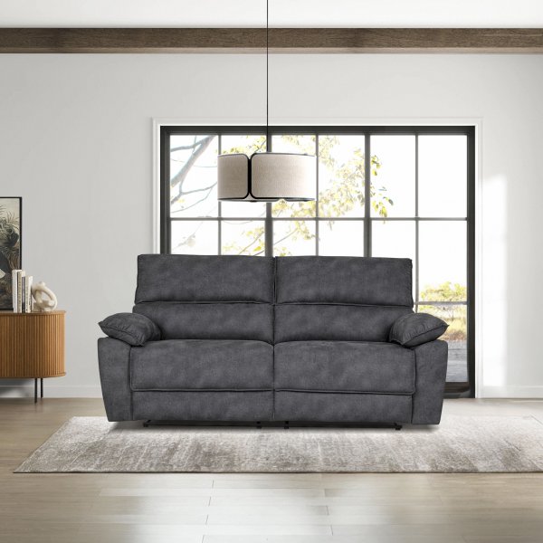 2-seters lenestolsofa ekstra bred i gr�tt - 197 cm