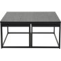 Natalie salongbord sett 90x90 | 85x44 cm - Sort Natalie salongbord sett 90x90 | 85x44 cm - Sort