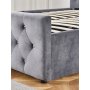 Sengeramme med oppbevaring 160 x 200 cm - Gr� fl�yel - Dubai