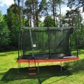 Kundebilde Rektangulær trampoline med sikkerhetsnett - 366 x 244 cm
