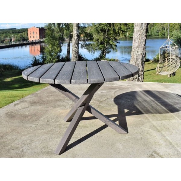 Scottsdale rundt utebord Ø112 cm - Grålasert + Tekstilimpregnering for utemøbler Scottsdale rundt utebord Ø112 cm - Grålasert + Tekstilimpregnering for utemøbler