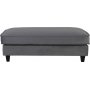 Fotskammel 122x86 cm m�rkegr� fl�yel - Brandy