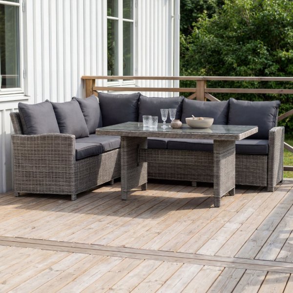Hawaii sofagruppe - Hj�rnesofa + Rengj�ringsspray for utem�bler