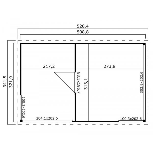 Anneks/ Hytte Katja C - 16,4 m² Anneks/ Hytte Katja C - 16,4 m²