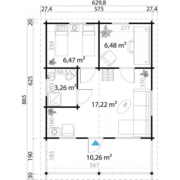 Feriehus Signe B - 38,3 m�