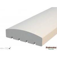 Avrundet tverrstang til altanrekkverk - 34x145x2100 mm - Hvit Avrundet tverrstang til altanrekkverk - 34x145x2100 mm - Hvit