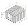 Bod 8,4 m� - Byggesett for oppbevaring i metall med skyved�rer