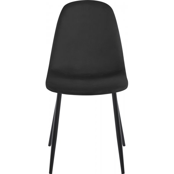 Svart fl�yelsstol - Carisma