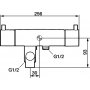 FM Mattsson Sikkerhetsblander (40 c/c) for badekar, Garda Chrome - 9695-0000