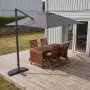 Hengende parasoll 300x300 cm m�rkegr� balkongparasoll