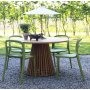 Spisegruppe Salt teak: Teakbord, rundt, 120 cm inkl. 4 stk Nordan stoler
