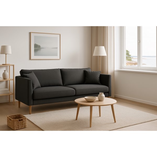 Sofa �stermalm 223 cm - M�rkegr�