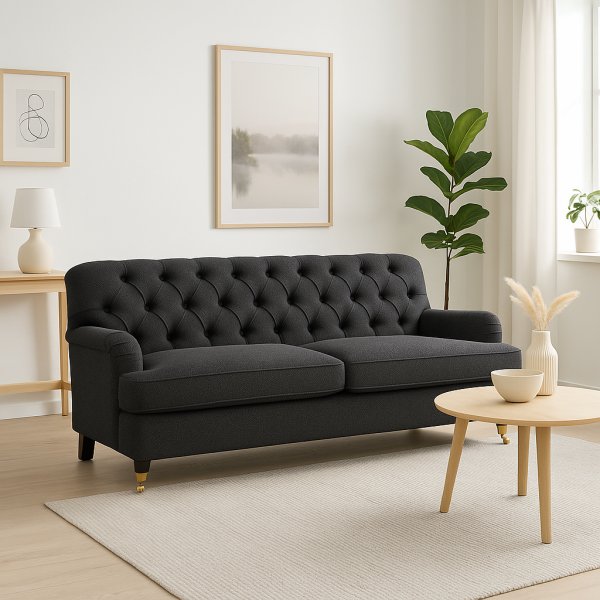 Sofa 3-seter 215 cm - M�rkegr� - Howard Barkley