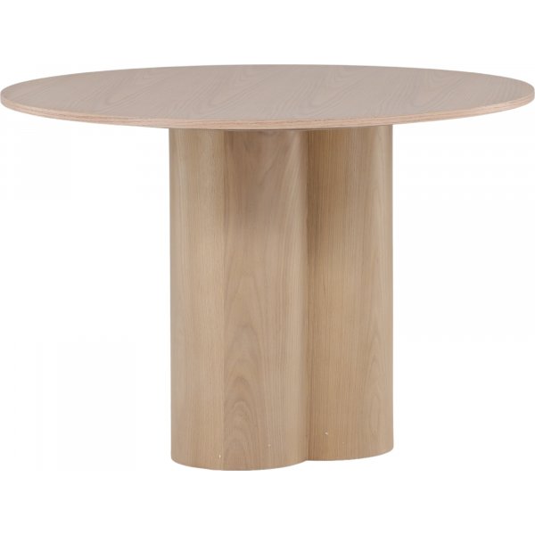 Spisebord rundt 110 cm hvitvasket - Olivia Spisebord rundt 110 cm hvitvasket - Olivia