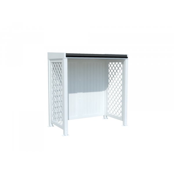 Modular Garden Skjul 1,8m� med kryssvegger - Hvitlakkert