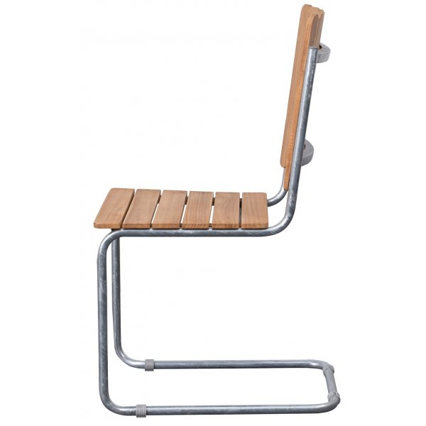 Stabelbar utestol - Teak / Galvanisert stl - Mllan + Rengjringsspray for utembler