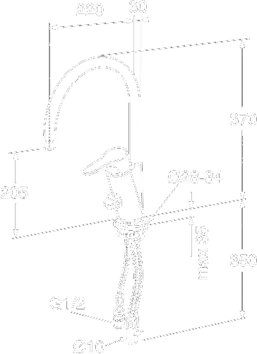 Gustavsberg Nautic kjøkkenkran, høy tut, med avstengning Gustavsberg Nautic kjøkkenkran, høy tut, med avstengning