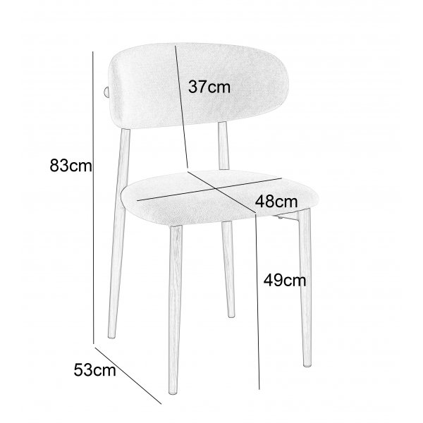 Ingrid spisestuestol Beige/valn�tt