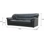 Dominic sofa 3-seter - Svart kunstskinn Dominic sofa 3-seter - Svart kunstskinn