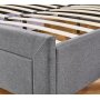 Sengeramme med oppbevaring inkludert hodegavl 160 x 200 cm gr�