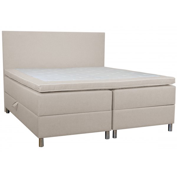 Seng med oppbevaring beige boksseng 180x200 cm Seng med oppbevaring beige boksseng 180x200 cm