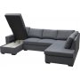 U-sofa Solna vendbar - 309 cm - mørkegrå U-sofa Solna vendbar - 309 cm - mørkegrå