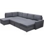 U-formet sovesofa Dream med oppbevaring - 299 cm - m�rkegr�