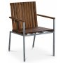 Alva spisegruppe 250x90 cm inkl. 8 stoler - Teak / Galvanisert stl