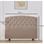 Sengegavl 180 cm bred avrundet design - Beige