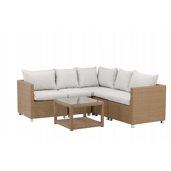 Loungegruppe Natur / Hvite puter 200x200 - Vamos