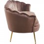 3-seters fl�yelsofa brun/messing