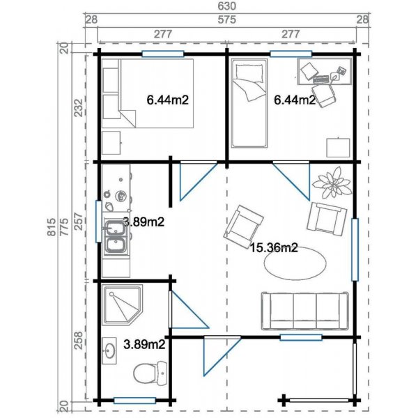 Fritidshus Molly - 50,5 m² Fritidshus Molly - 50,5 m²