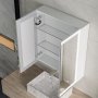 Speilskap - Cortona | Myktlukkende dobbeltdrer | LED-belysning