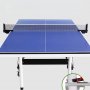 Bordtennisbord Deluxe - Sammenleggbart med hjul
