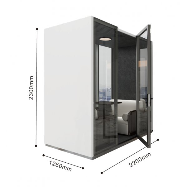 Telefonkiosk/Møtestand | 2-4 personer | Lydisolert -30dB Telefonkiosk/Møtestand | 2-4 personer | Lydisolert -30dB
