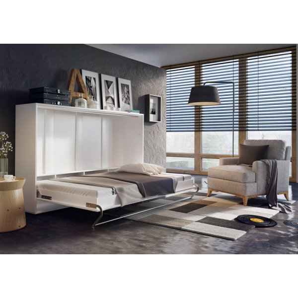 Nattbord 140x200 cm sammenleggbar seng - Hvit Nattbord 140x200 cm sammenleggbar seng - Hvit