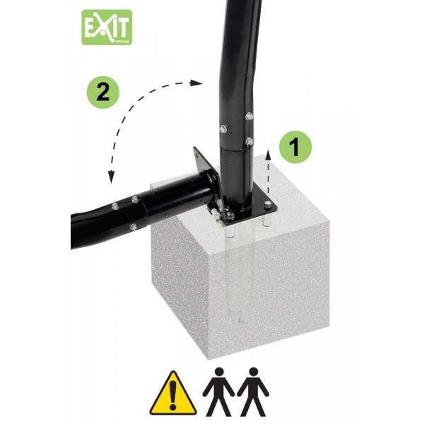 Galaxy basketballstativ - Festet i bakken