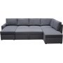 U-formet sovesofa Dream med oppbevaring - 299 cm - m�rkegr�