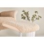 Lenestol med fotskammel Hag�n - beige teddy hvitvasket