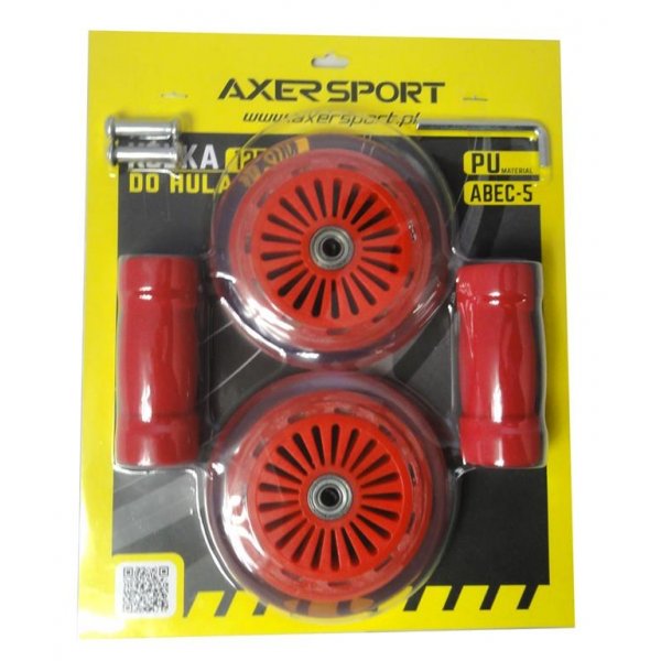 Sett med hjul og håndtak for sparksykkel 125 mm - Rød Sett med hjul og håndtak for sparksykkel 125 mm - Rød