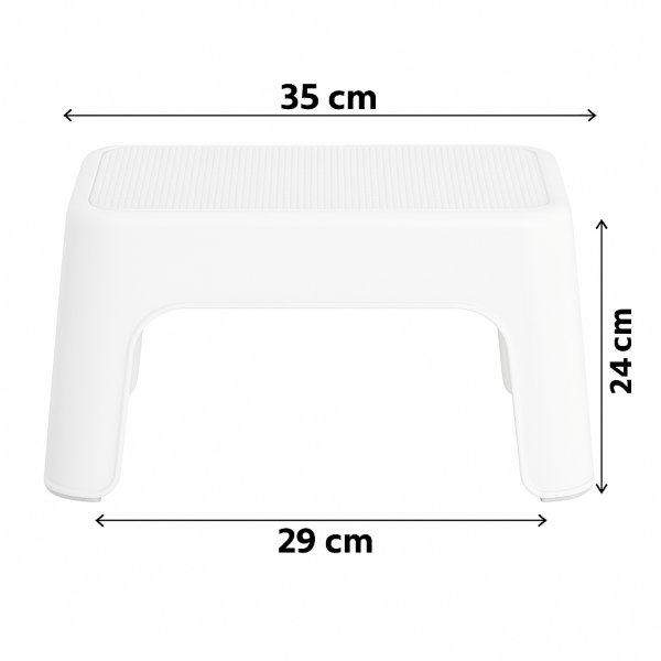 Plastkrakk hvit | Baderomskrakk