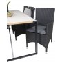 Tornsborg Spisegruppe (200x100) - Sort/Gr - 6 Stoler