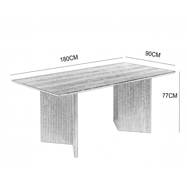 Crossby spisebord 180x90 cm - Valnøtt Crossby spisebord 180x90 cm - Valnøtt
