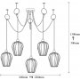 Tell taklampe 6691 - Sort