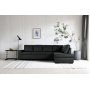 Sovesofa i PU 302 cm svart - Solna