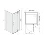 Space Lane dusjhjrne - 6 og 8mm glass (hyre)